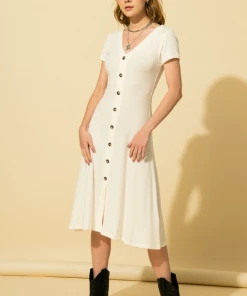 Wanderlust By Abby 90's Button Down Dress NEW