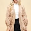 Wanderlust By Abby Open Cardigan With Peeling Detail