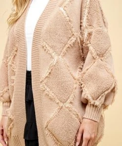 Wanderlust By Abby Open Cardigan With Peeling Detail