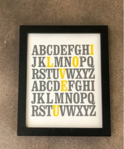 Wanderlust By Abby NEW Erica Prints Alphabet Framed