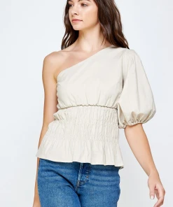 Wanderlust By Abby One-Shoulder Balloon Sleeve Linen Top 9 Wanderlust By Abby One-Shoulder Balloon Sleeve Linen Top