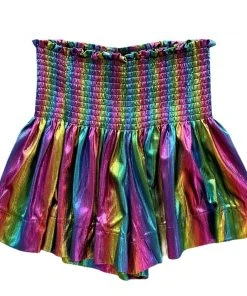 CLOTHING Queen Of Sparkles Rainbow Swing Shorts