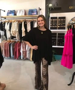 Wanderlust By Abby Black Oversized Dolman Sleeve Top