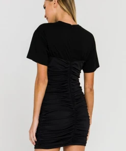 Wanderlust By Abby T-Shirt With Fitted Ruching Dress NEW 13 Wanderlust By Abby T-Shirt With Fitted Ruching Dress NEW