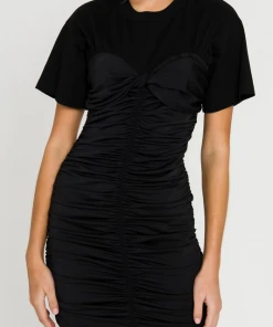 Wanderlust By Abby T-Shirt With Fitted Ruching Dress NEW 16 Wanderlust By Abby T-Shirt With Fitted Ruching Dress NEW