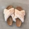 Wanderlust By Abby Seasons Fur Slides Cream SALE