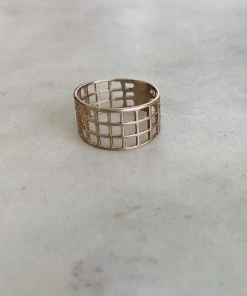 Mimosa Handcrafted NEW Mimosa Grid Ring- 3 Rows