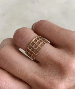 Mimosa Handcrafted NEW Mimosa Grid Ring- 3 Rows