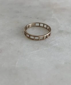 Mimosa Handcrafted Mimosa Grid Ring- 1 Row