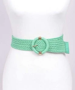 Wanderlust By Abby Jeweled Buckle Braided Belt NEW