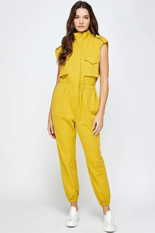 Wanderlust By Abby NEW High Neck Sleeveless Jumpsuit With Pockets 3 Wanderlust By Abby NEW High Neck Sleeveless Jumpsuit With Pockets