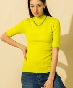 Wanderlust By Abby Mock Neck Elbow Sleeve Sweater NEW