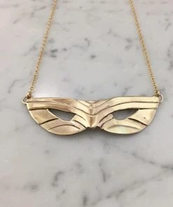 Mimosa Handcrafted JEWELRY Mimosa Mardi Gras Mask Necklace