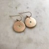 Mimosa Handcrafted Mimosa Minimal Circle Turquoise Earrings