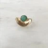 Mimosa Handcrafted Mimosa Minimal Semicircle Turquoise Ring