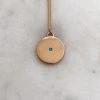 Mimosa Handcrafted Mimosa Minimal Circle Turquoise Necklace