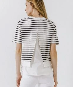 Wanderlust By Abby NEW Mix Media Stripe Top 5 Wanderlust By Abby NEW Mix Media Stripe Top