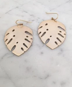 Mimosa Handcrafted JEWELRY Mimosa Monstera Earrings