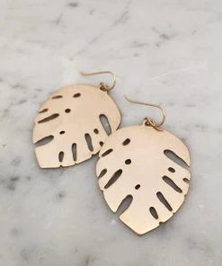 Mimosa Handcrafted JEWELRY Mimosa Monstera Earrings