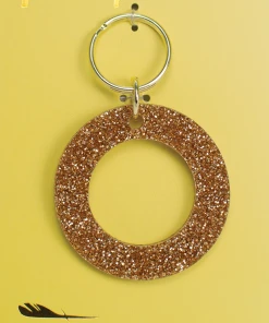 Wanderlust By Abby Glitter Letter Keychain NEW