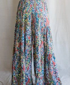 Wanderlust By Abby Watercolor Floral Print Palazzo Pants NEW 5 Wanderlust By Abby Watercolor Floral Print Palazzo Pants NEW