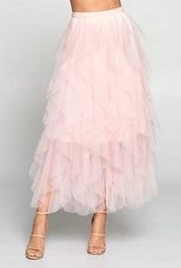 Wanderlust By Abby NEW Ruffle Midi Skirt