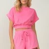 Wanderlust By Abby NEW Pink Terrycloth Shorts