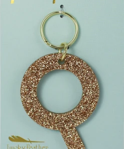 Wanderlust By Abby Glitter Letter Keychain NEW