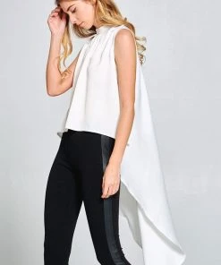 Wanderlust By Abby NEW Rafiki Hi-Lo Satin Top