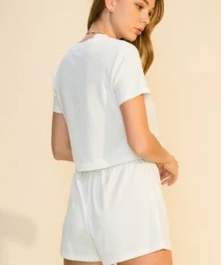 Wanderlust By Abby NEW Solid Ribbed Shorts