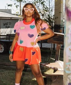 Queen Of Sparkles QOS Pearly Heart Dress NEW