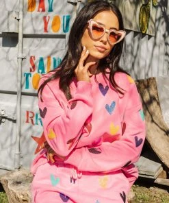 Queen Of Sparkles QOS Heart This Sweatshirt NEW