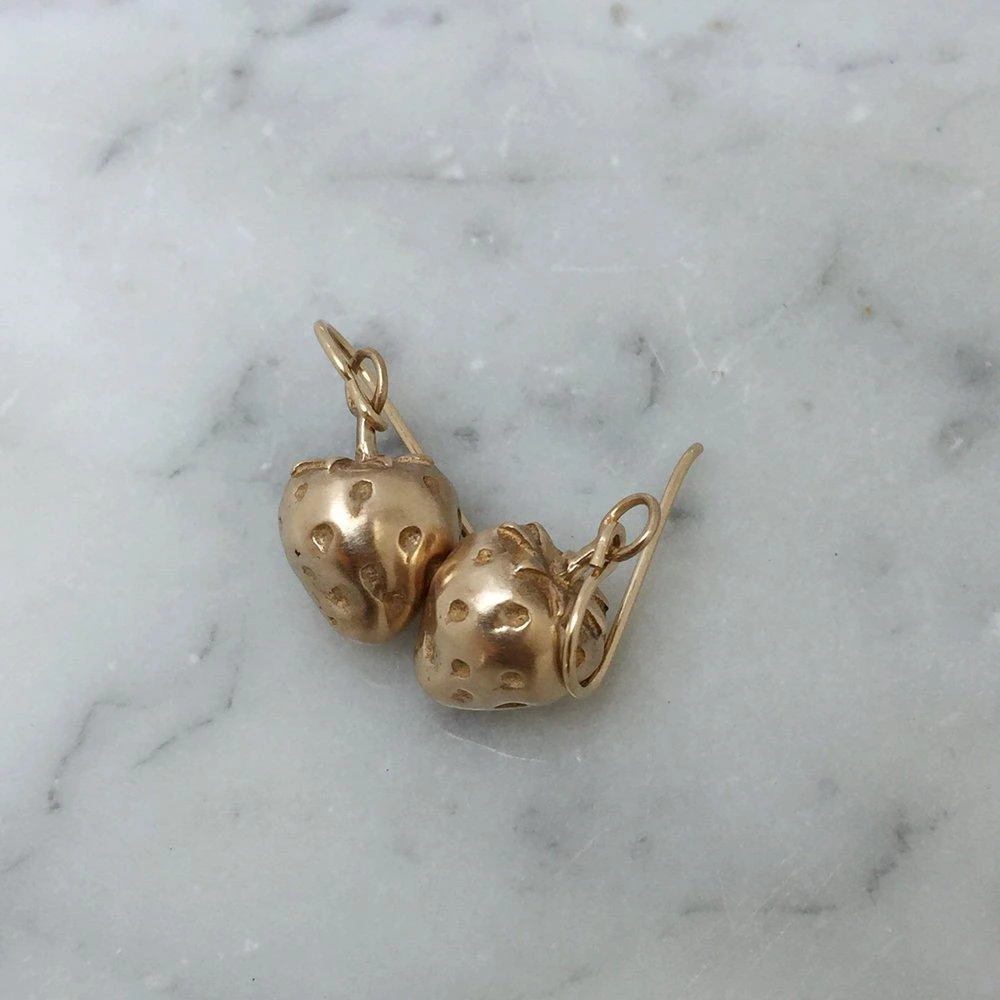 Mimosa Handcrafted JEWELRY Mimosa Strawberry Earrings 3 Mimosa Handcrafted JEWELRY Mimosa Strawberry Earrings