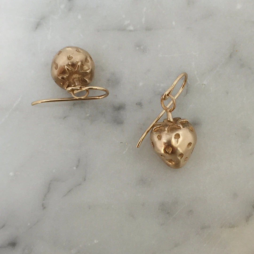 Mimosa Handcrafted JEWELRY Mimosa Strawberry Earrings 4 Mimosa Handcrafted JEWELRY Mimosa Strawberry Earrings