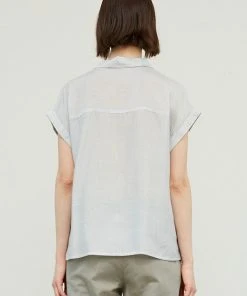 Wanderlust By Abby NEW Short Sleeve Stripe Blouse