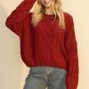 Wanderlust By Abby Crew Neck Cable Pullover Sweater 1 Wanderlust By Abby Crew Neck Cable Pullover Sweater