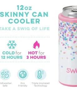 Wanderlust By Abby NEW Confetti Skinny Can Cooler (12 Oz)