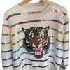 Queen Of Sparkles Tiger Head Sweatshirt