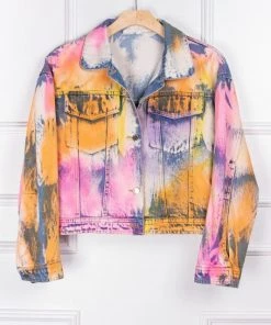 Wanderlust By Abby Tie Dye Denim Jacket NEW