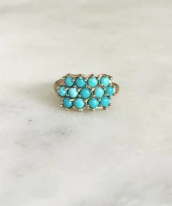 Mimosa Handcrafted JEWELRY Mimosa 13-Stone Turquoise Ring