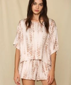 Wanderlust By Abby Washed Tie-Dye Top NEW