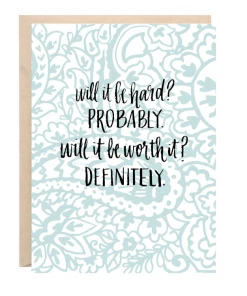 Lion Heart Prints NEW Will It Be Hard? Greeting Card